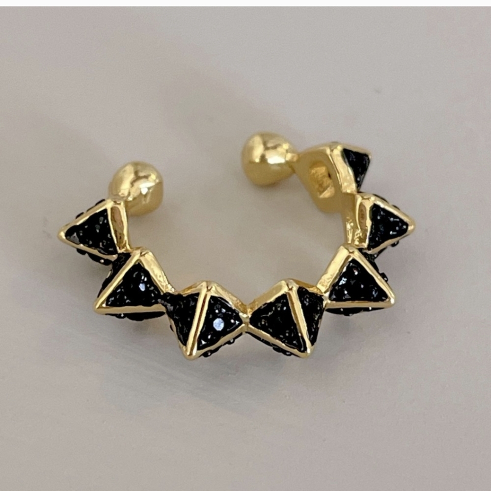 Melinda Maria Blue Gemstone & Gold Ear Cuff- Beautiful!
